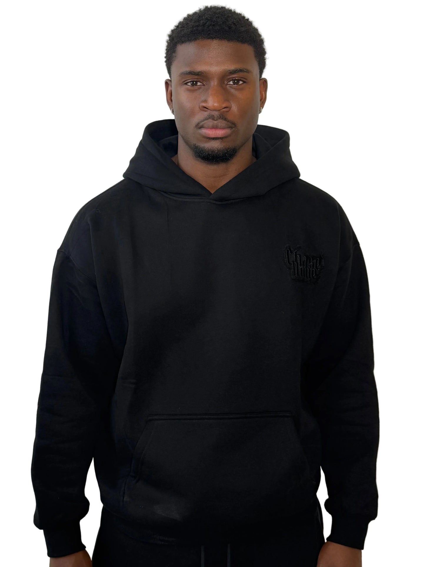 CN BLACK ON BLACK HOODIE FOR MEN