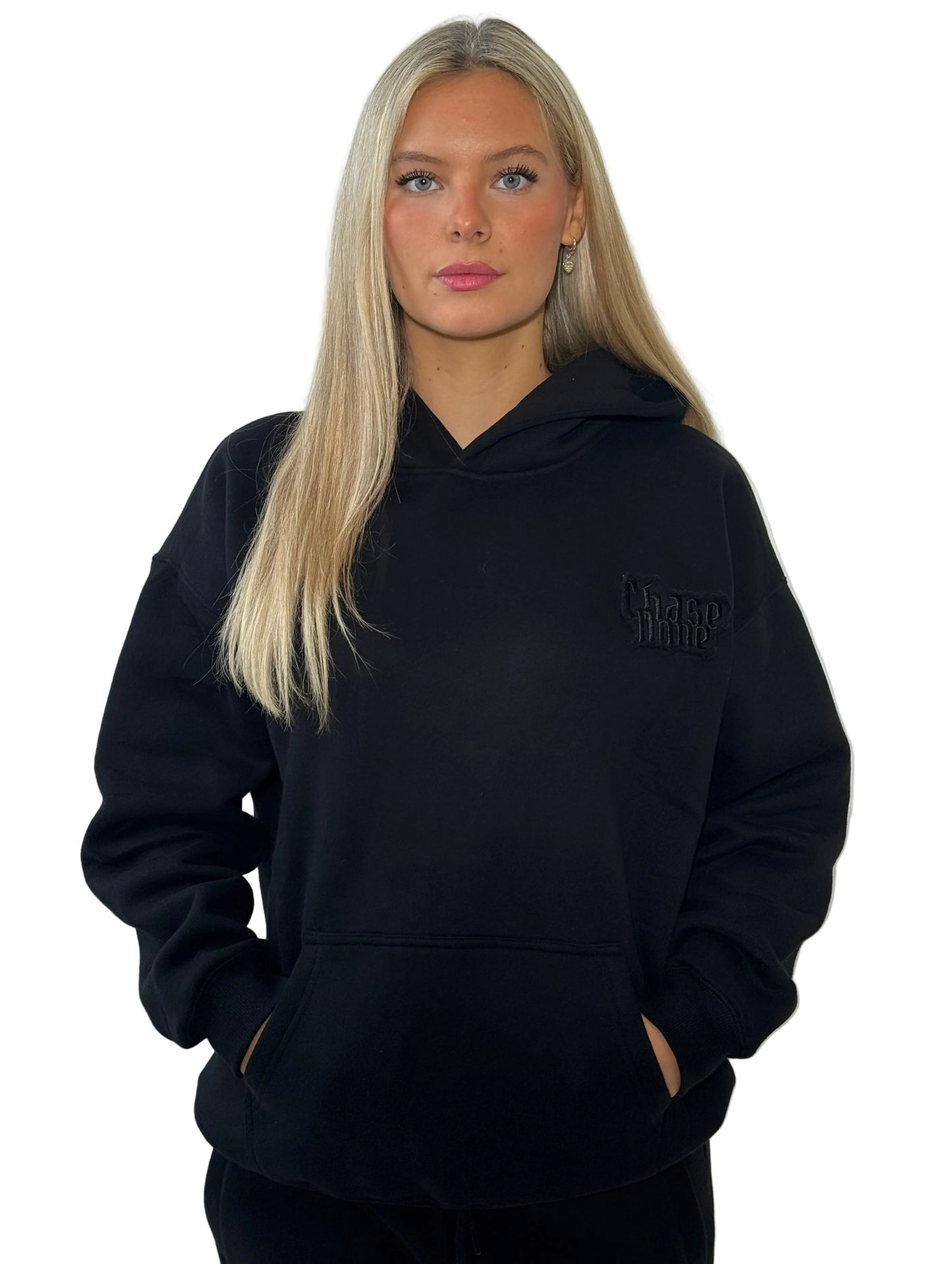 CN BLACK ON BLACK HOODIE FOR WOMEN